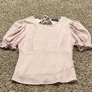 Light Pink Puff Sleeve Blouse